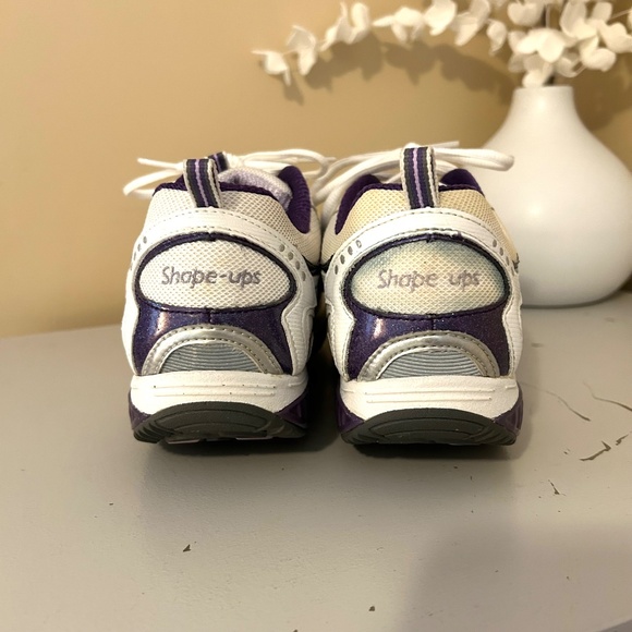 Skechers Shape-Ups Women's Toning Shoes SN 12320 Size 8.5 Silver Purple White - Picture 5 of 15